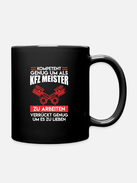 Meisterprüfung bestanden KFZ Meister - Tasse einfarbig - Schwarz