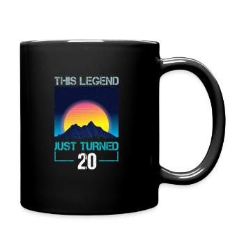 20. Geburtstag Jahre alt Vaporwave Geschenk - Tasse einfarbig - Schwarz - Rechts
