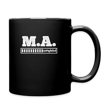 Master's degree completed Master of Arts - Full Colour Mug - black - Right