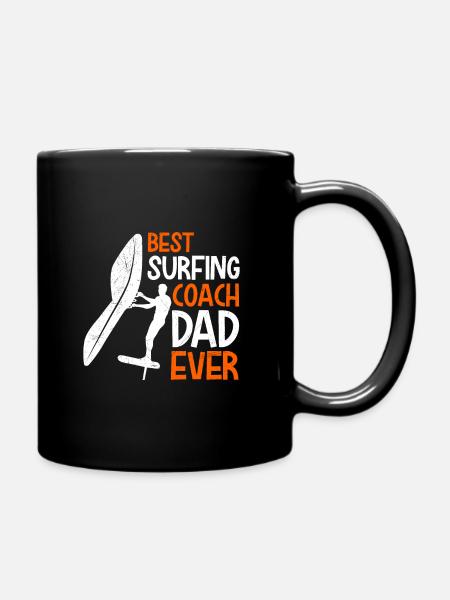 Wing Surf Coach Wing Foiling Dad Papa - Tasse einfarbig - Schwarz