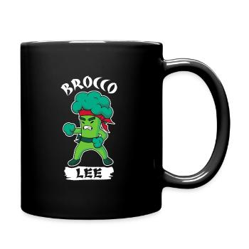 Brocco Lee Broccoli Meme - Tasse einfarbig - Schwarz - Rechts