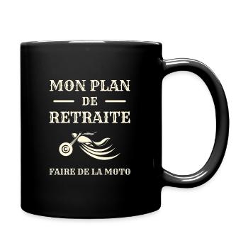 plan retraite moto humour motard humoristique - Mug uni - noir - Droite
