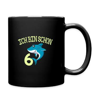 6. Geburtstag 6 Jahre Kindergeburtstag Junge - Tasse einfarbig - Schwarz - Rechts