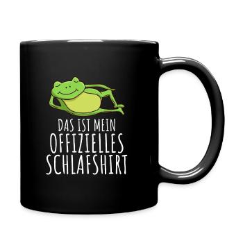 Mein Frosch Schlafshirt offizielles Schlaf - Tasse einfarbig - Schwarz - Rechts