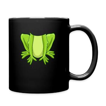 Lustiges Frosch Kostüm Karneval Fasching - Tasse einfarbig - Schwarz - Rechts