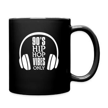 90`s Hip Hop Vibes Only Headphones - Full Colour Mug - black - Right