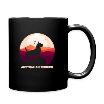Australian Terrier - Australian Terrier Dog - Full Colour Mug - black - Right
