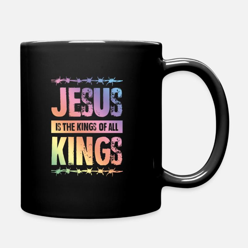 Jésus est roi - Mug uni - noir