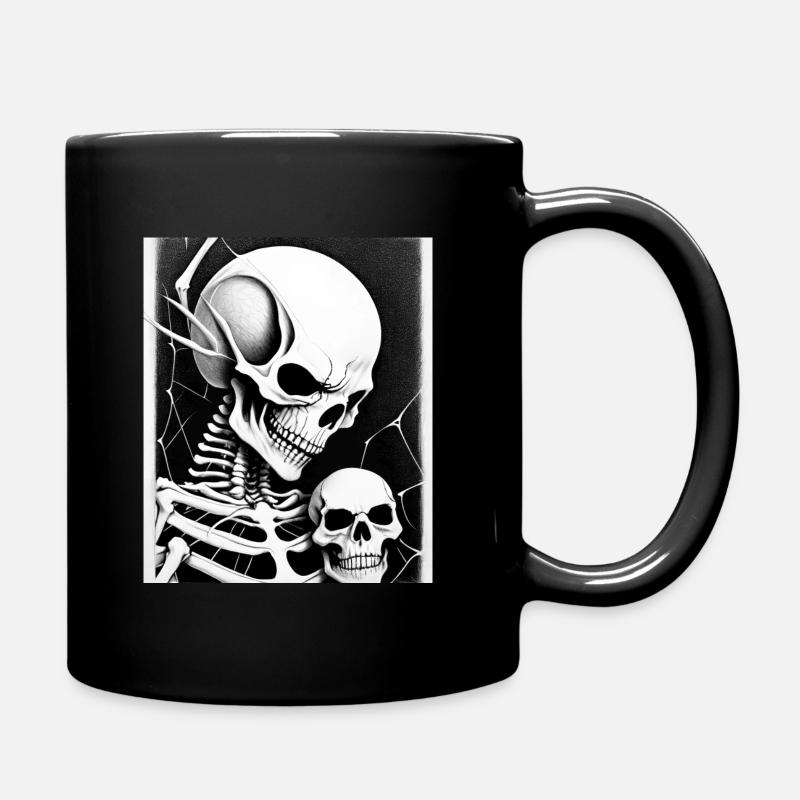 Grindcore Occult Horror Skull Couple Art Death Me - Tasse einfarbig - Schwarz