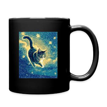 Surreal Impressionistic Cat Impressionism Cats Ar - Full Colour Mug - black - Right