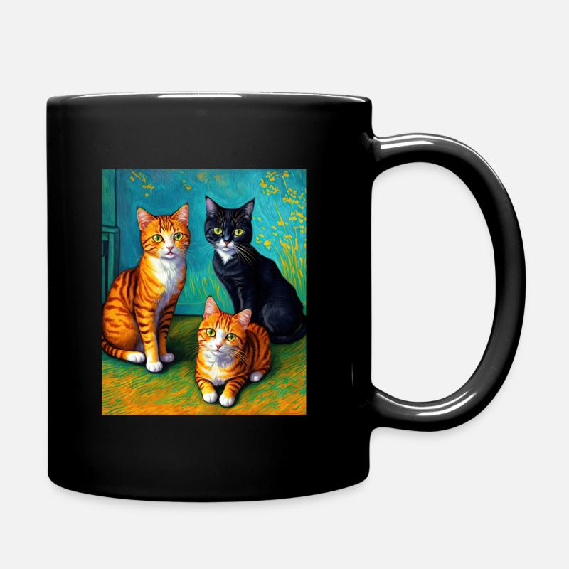Surreal Impressionistic Cat Impressionism Cats Ar - Full Colour Mug - black