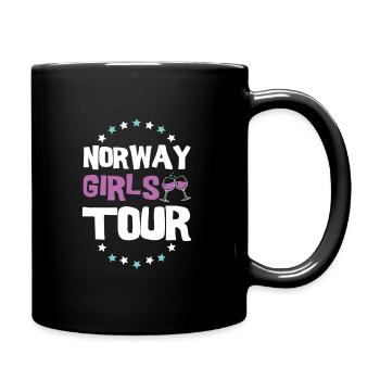 Tournée des filles de Norvège - Mug uni - noir - Droite