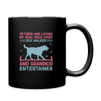Hundeliebhaber Rentner Oma Rentner Hundebesitzer Hund - Tasse einfarbig - Schwarz - Rechts