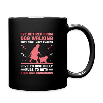 Hundeliebhaber Rentner Oma Rentner Hundebesitzer Hund - Tasse einfarbig - Schwarz - Rechts