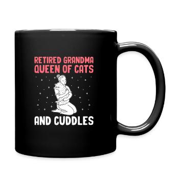 Amoureux des chats Grand-mère retraitée Retraité Propriétaire de chat Chat - Mug uni - noir - Droite
