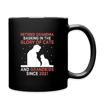 Amoureux des chats Grand-mère retraitée Retraité Propriétaire de chat Chat - Mug uni - noir - Droite