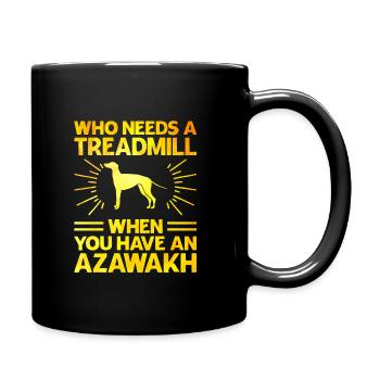 Azawakh Hundebesitzer Arabischer Windhund Tuareg Sloughi - Tasse einfarbig - Schwarz - Rechts