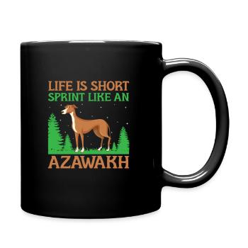 Azawakh Hundebesitzer Arabischer Windhund Tuareg Sloughi - Tasse einfarbig - Schwarz - Rechts