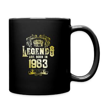1963 legends geburtstag - Tasse einfarbig - Schwarz - Rechts