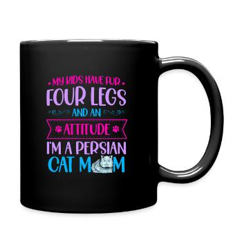 Chat persan Chat Amoureux Propriétaire de chat Persan Longhair C - Mug uni - noir - Droite