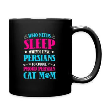 Chat persan Chat Amoureux Propriétaire de chat Persan Longhair C - Mug uni - noir - Droite