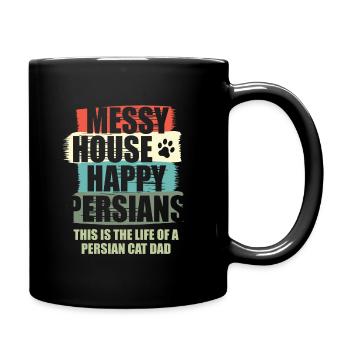 Chat persan Chat Amoureux Propriétaire de chat Persan Longhair C - Mug uni - noir - Droite