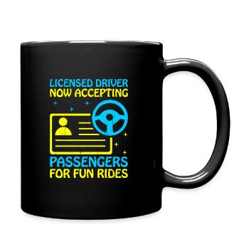 Führerschein bestanden Neuer Führerschein Fahren S - Tasse einfarbig - Schwarz - Rechts