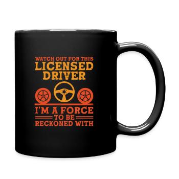 Driving License Passed New Driver Permit Driving S - Full Colour Mug - black - Right