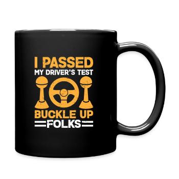 Driving License Passed New Driver Permit Driving S - Full Colour Mug - black - Right