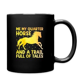 American Quarter Horse Equestrian Horse Lover Hors - Full Colour Mug - black - Right