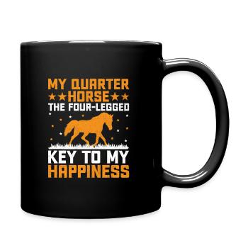 American Quarter Horse Equestrian Horse Lover Hors - Mug uni - noir - Droite
