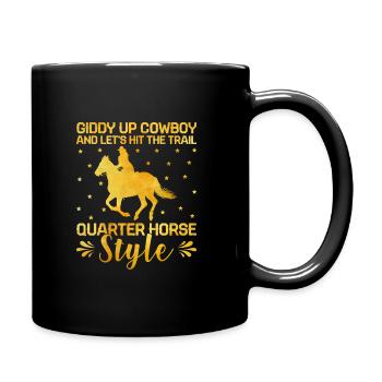 American Quarter Horse Equestrian Horse Lover Hors - Mug uni - noir - Droite