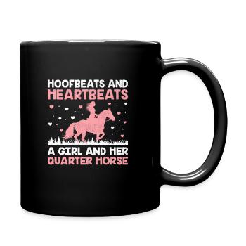 American Quarter Horse Equestrian Horse Lover Hors - Full Colour Mug - black - Right