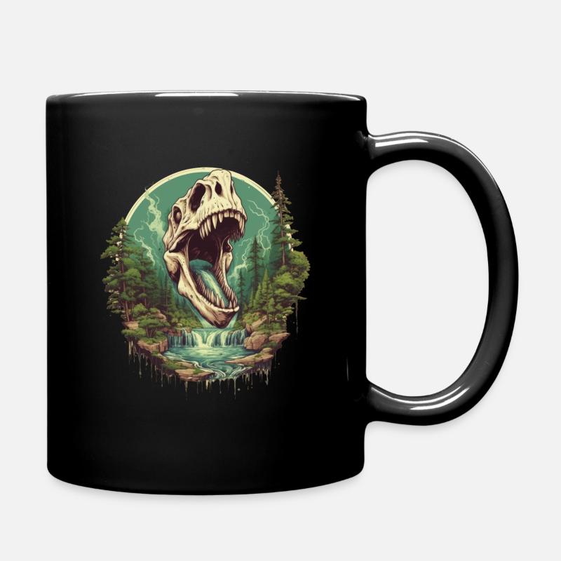 Dinosaurier Dino Fossil Carnivor Herbivor T-Rex - Tasse einfarbig - Schwarz