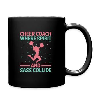 Cheerleading Coach Cheer Coach Cheerleader Cheer T - Full Colour Mug - black - Right