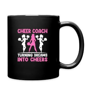 Cheerleading Coach Cheer Coach Cheerleader Cheer T - Full Colour Mug - black - Right