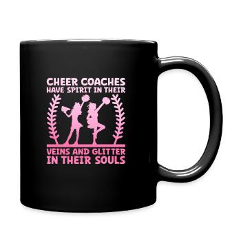 Cheerleading Coach Cheer Coach Cheerleader Cheer T - Full Colour Mug - black - Right