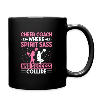 Cheerleading Coach Cheer Coach Cheerleader Cheer T - Full Colour Mug - black - Right