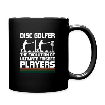 Disc Golf Spieler Disc Golfer Frisbee Spieler Par Pu - Tasse einfarbig - Schwarz - Rechts