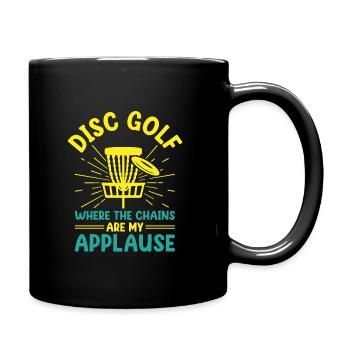 Disc Golf Player Disc Golfer Frisbee Player Par Pu - Tasse einfarbig - Schwarz - Rechts