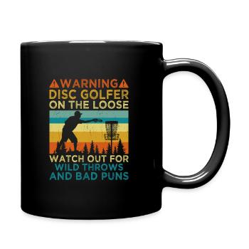 Disc Golf Player Disc Golfer Frisbee Player Par Pu - Tasse einfarbig - Schwarz - Rechts