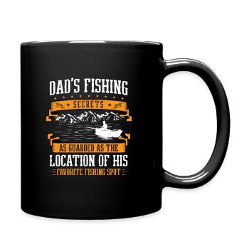Angeln Papa Papa Fischer Childern Lustiger Fisch So - Tasse einfarbig - Schwarz - Rechts