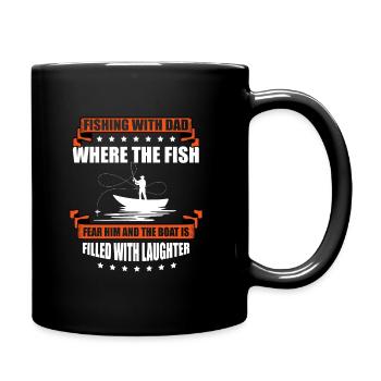 Pêche Papa Papa Pêcheur Childern Drôle Poisson Alors - Mug uni - noir - Droite