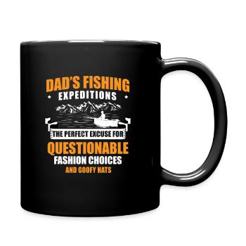 Pêche Papa Papa Pêcheur Childern Drôle Poisson Alors - Mug uni - noir - Droite