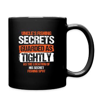 Fishing Uncle Fisherman Uncles Funny Fish Perfect - Full Colour Mug - black - Right