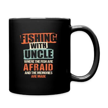 Angeln Onkel Fischer Onkel Lustiger Fisch Perfekt - Tasse einfarbig - Schwarz - Rechts
