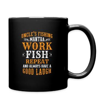 Pêche Oncle Pêcheur Oncles Drôle Poisson Parfait - Mug uni - noir - Droite