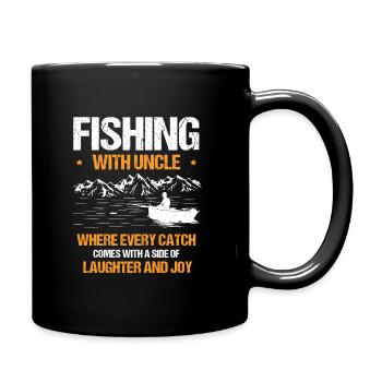 Fishing Uncle Fisherman Uncles Funny Fish Perfect - Full Colour Mug - black - Right