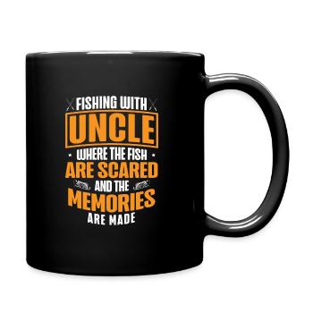 Angeln Onkel Fischer Onkel Lustiger Fisch Perfekt - Tasse einfarbig - Schwarz - Rechts
