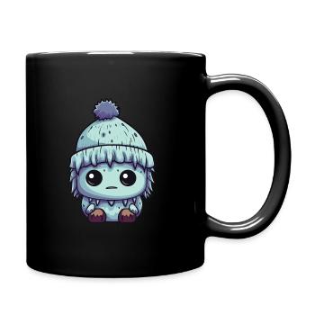 Winter Eskimo Comic Cute - Full Colour Mug - black - Right